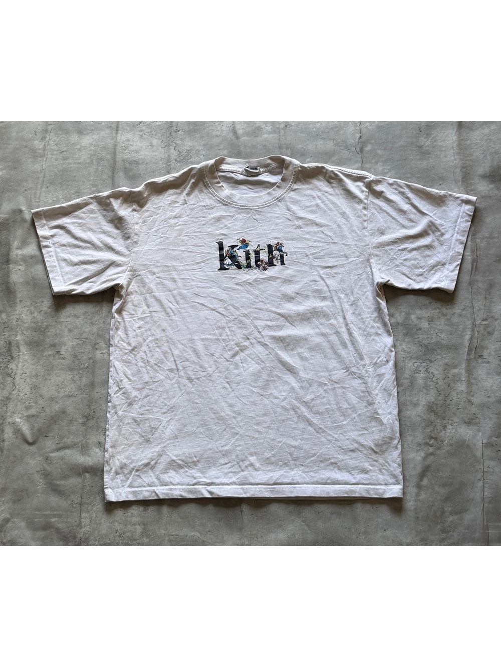 RARE KITH Jacobean Serif Logo Vintage Tee SS 2022 Size L